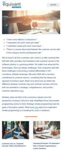 Screenshot of equivant Corrections' Q1 2024 Newsletter